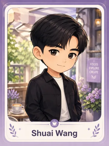 Illustrated portrait of Shuai Wang